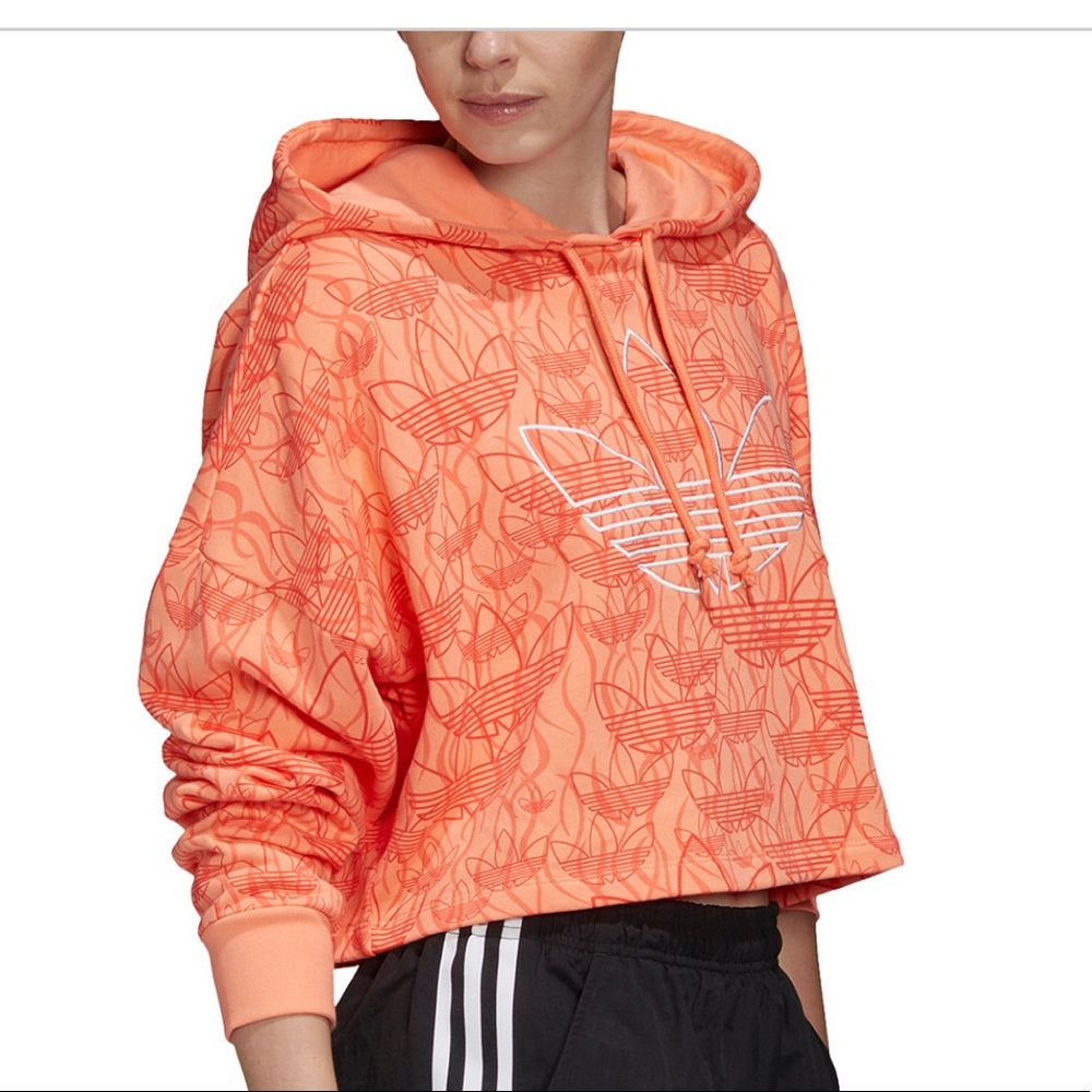 Adidas Originals Trefoil Logo Cropped Sweatshirt - Picture 2 of 5